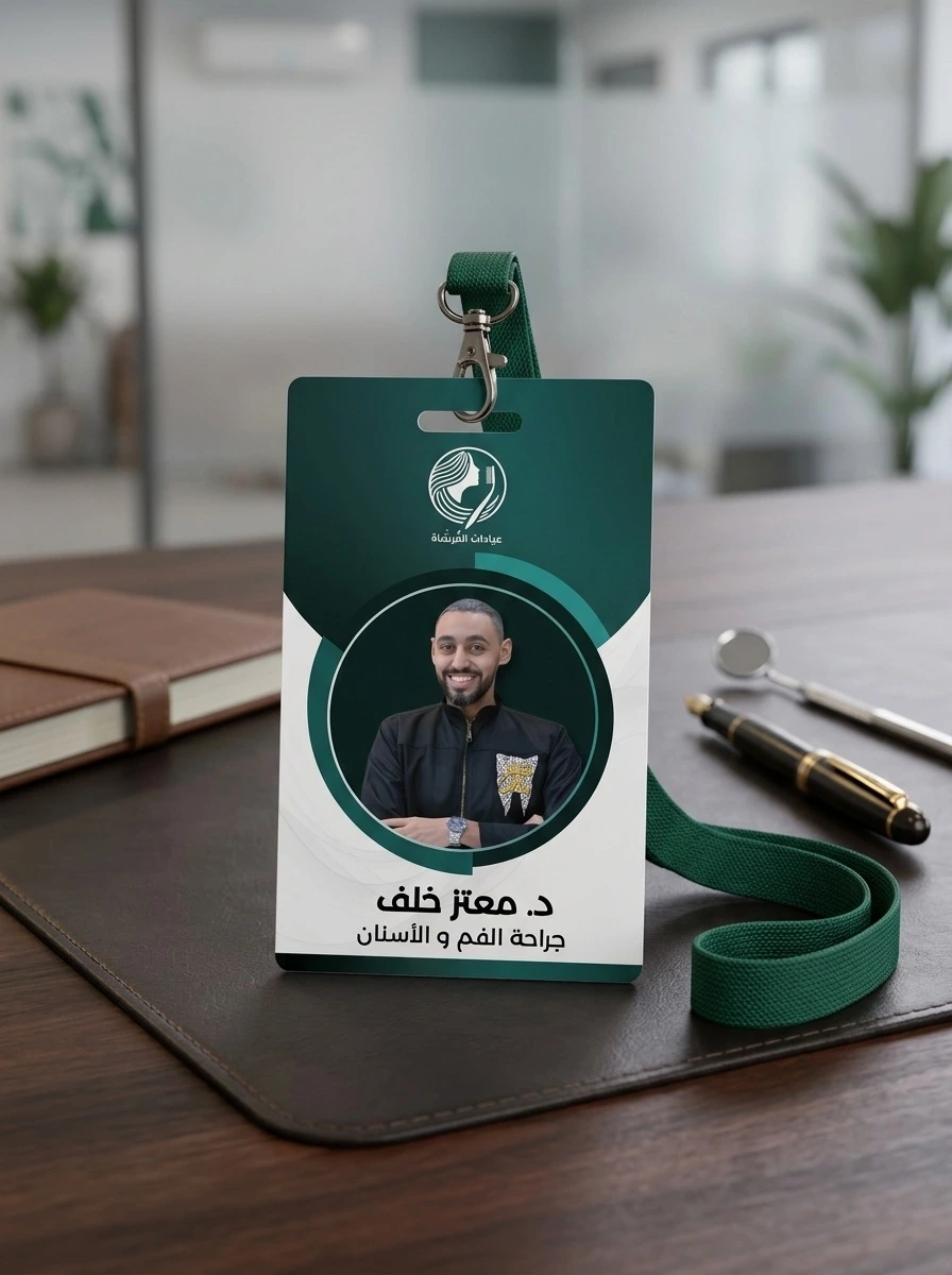 تصميم id card لمجموعة الفرشاة