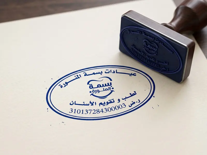 تصميم ختم بسمة المنورة
